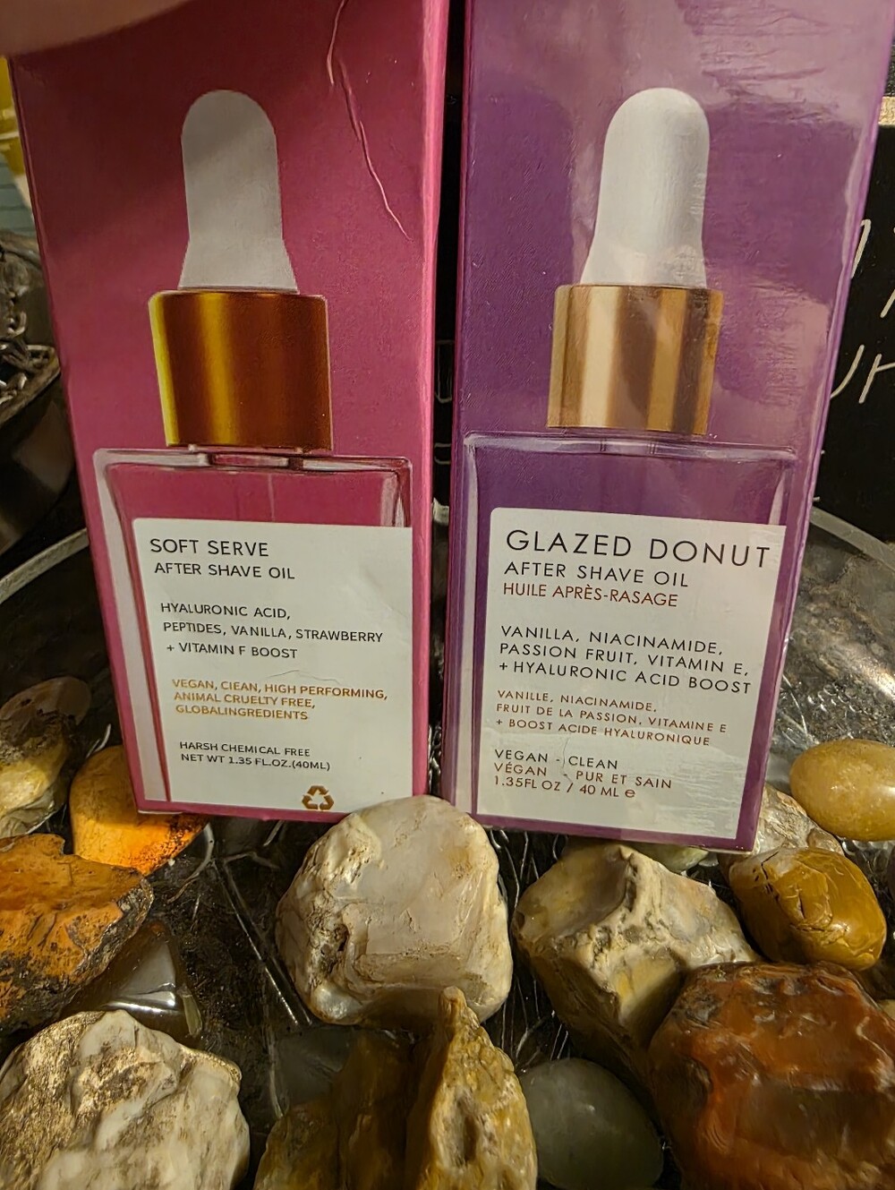 After Shave Oil Duo — Soft Serve & Glazed Donut (Pink, Purple)